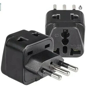 OREI USA to Italy travel plug adapter - Type L Plug Adapter Compatible - 2 in 1